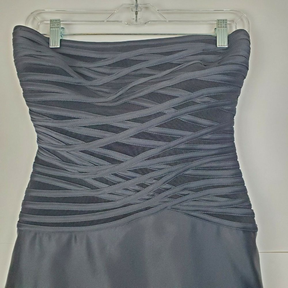 NWT Tadashi Size US 8P Petite Black Strapless Gown - Picture 2 of 9
